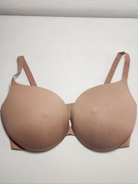 Shecurve Nude T-Shirt Bra 38E Full Coverage Seamless Smooth Everyday Neutral